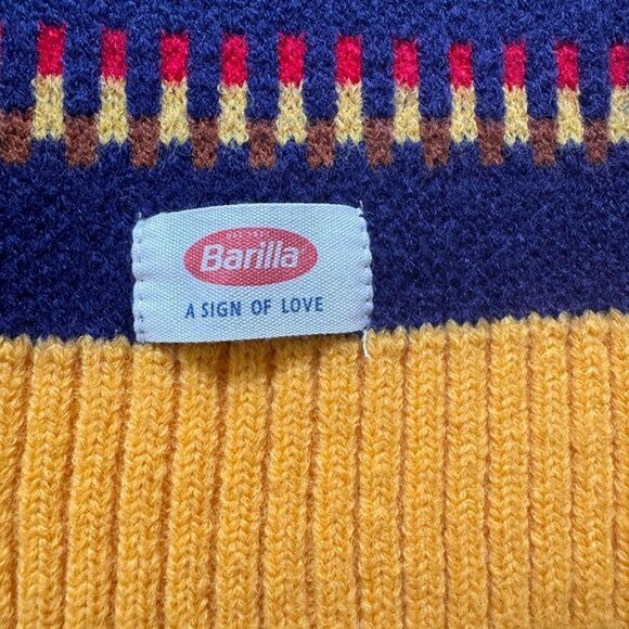 Barilla Pasta Special Edition Holiday Snowflake Sweater Mens medium - Picture 4 of 4